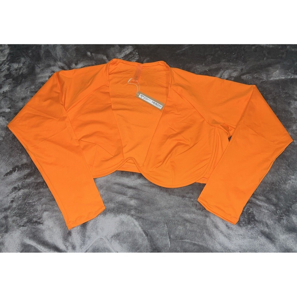 4X SKIMS Swin Long Sleeve Underwire Top Orange TP-LSL-2790
